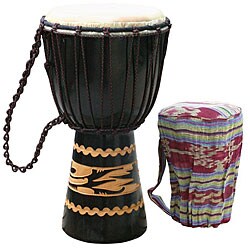 Kalimantan Djembe Drum with Tote Bag (Indonesia)