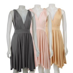AtoZ Women's Roman V-neck Mini Dress