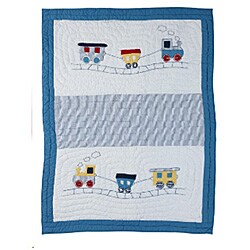 Train Baby Crib Quilt