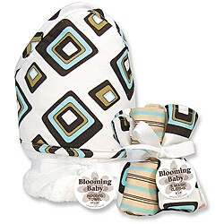 Blooming Baby 'Chocolate Blocks' Hooded Towel/
