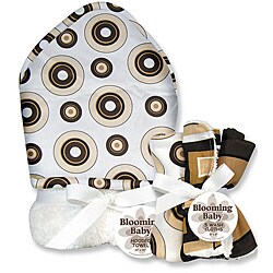 Trend Lab Blooming Baby 'Hot Cocoa' Hooded Towel/