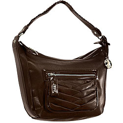 IZOD Women's Elephant Brown Synthetic Leather Hobo Bag