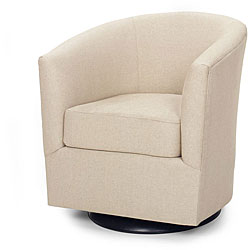 Eco-friendly Otter Kahlua Linen Swivel Chair