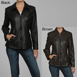 Izod Women's Plus Size New Zealand Lamb Princess Seamed Jacket