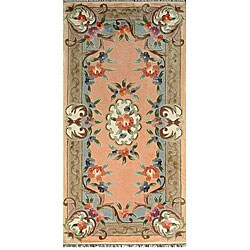 Hand-knotted Oriental Pink Rug (2'2 x 4'2)