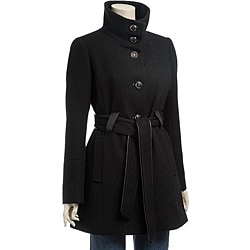Via Spiga Women's Basketweave Wool Blend Coat