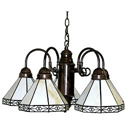 Tiffany Style Simple 5-light Hanging Lamp