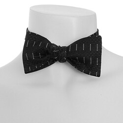 Galo by Boston Traveler Men's Black Silk Bow Tie
