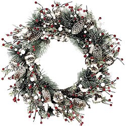 Small Christmas Snow and Berry Wreath