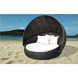 Circa All-weather Wicker Day Bed with Adjustable Sunshade