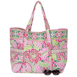Vera Bradley Pink Pinwheel Super Tote Bag