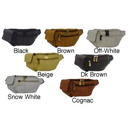 Leather Waist Pouch with Cellphone Holder 