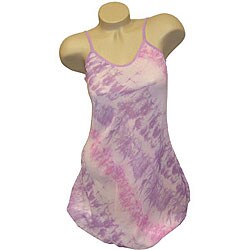 Contessa di Roma Women's Plus Size Purple Tie-dye Babydoll Set