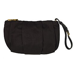 Prada 'Tessuto' Black Jacquard Wristlet