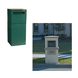 dVault DVU0050 Green Post-mount Mail and Package Mailbox
