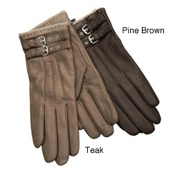 Portolano Women's Leather and Cashmere Lined Gloves