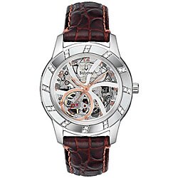 Bulova Women's Mechanical Silver Dial Watch