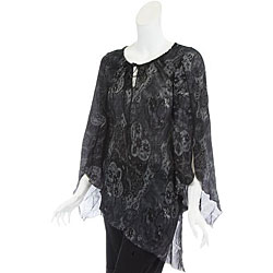 Kaelyn Max Women's Black Asymmetrical Blouse