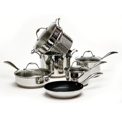 Bodeux Gourmet 5-ply Copper-bonded Base 10-piece Cookware Set