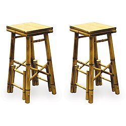 Buffalo Bamboo Bar Stools (Set of 2)