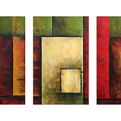 'Chrisium' Triptych Hand-painted Art (Set of 3)