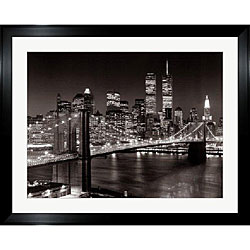Henri Silberman 'New York, New York, Brooklyn Bridge' Framed Art