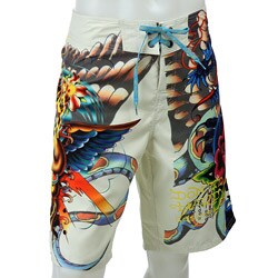 Ed Hardy Men's 'Dragon Rose' Board Shorts