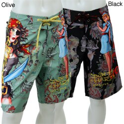 Ed Hardy Men's 'Girls All Over The World' Board Shorts