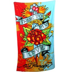 Ed Hardy 'True To My Love' Beach Towel