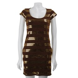 Jump Girl Junior's Foil Dot Sweater Knit Dress