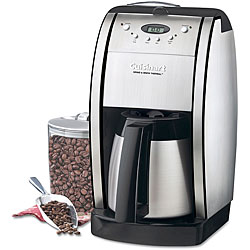 Cuisinart DGB-600BC Brushed Chrome Coffeemaker (Refurbished) w/ Free Gold Tone Filter