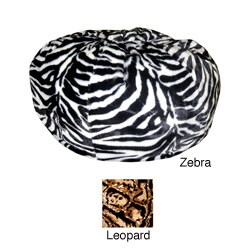 Faux Fur Animal Print 84-inch Bean Bag