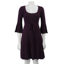 Donna Morgan Women's Bell Sleeve Silk/ Cashmere Dress.