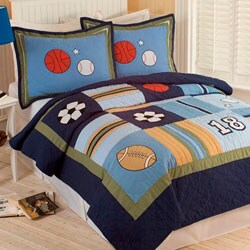 Boy's Sports-theme Quilt Set