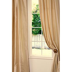 Signature Beige Cotton/ Silk 108-inch Curtain Panel
