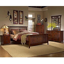 Mission Valley Traditional Cherry 5-piece Eastern King Bedroom Set