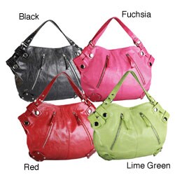 Designer-inspired Front Zipper Tote Bag