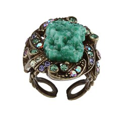 Sweet Romance Women's Vintage Glass Ring