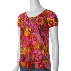 Derek Heart Junior's Lightweight Floral Print Tunic
