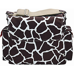 OiOi Cocoa Giraffe Print Messeng...