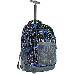 J World 19.5-inch Touches Blue Rolling Backpack/ Laptop Sleeve