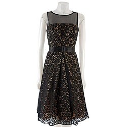 Cachet Women's Black Charmeuse Formal Dress