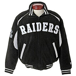 NFL Oakland Raiders Full-zip Suede Varsity Jacket