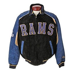 NFL St. Louis Rams Full-zip Suede Varsity Jacket
