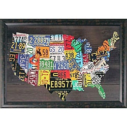 Foster 'USA Map' Framed Wall Art