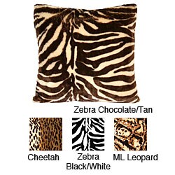 Animal Print Faux Fur Throw Pillows (Set of Two).