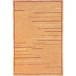 Hand-knotted 'Moments' Himalayan Sheep Wool Rug (6' x 9')