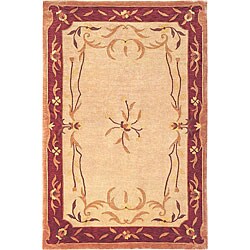 Hand-knotted 'Oceans of Time III' Himalayan Wool Rug (8' x 10')