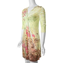 California Bloom Women's Twist Front Sublimation Dress.