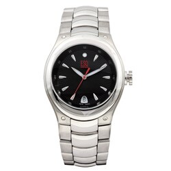 ESQ Men's Stainless Steel Black Dial Watch